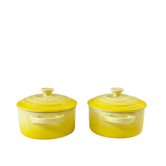 NEW HTF Le Creuset SOLEIL Mini Cocotte Set/2 - Picture 6 of 7